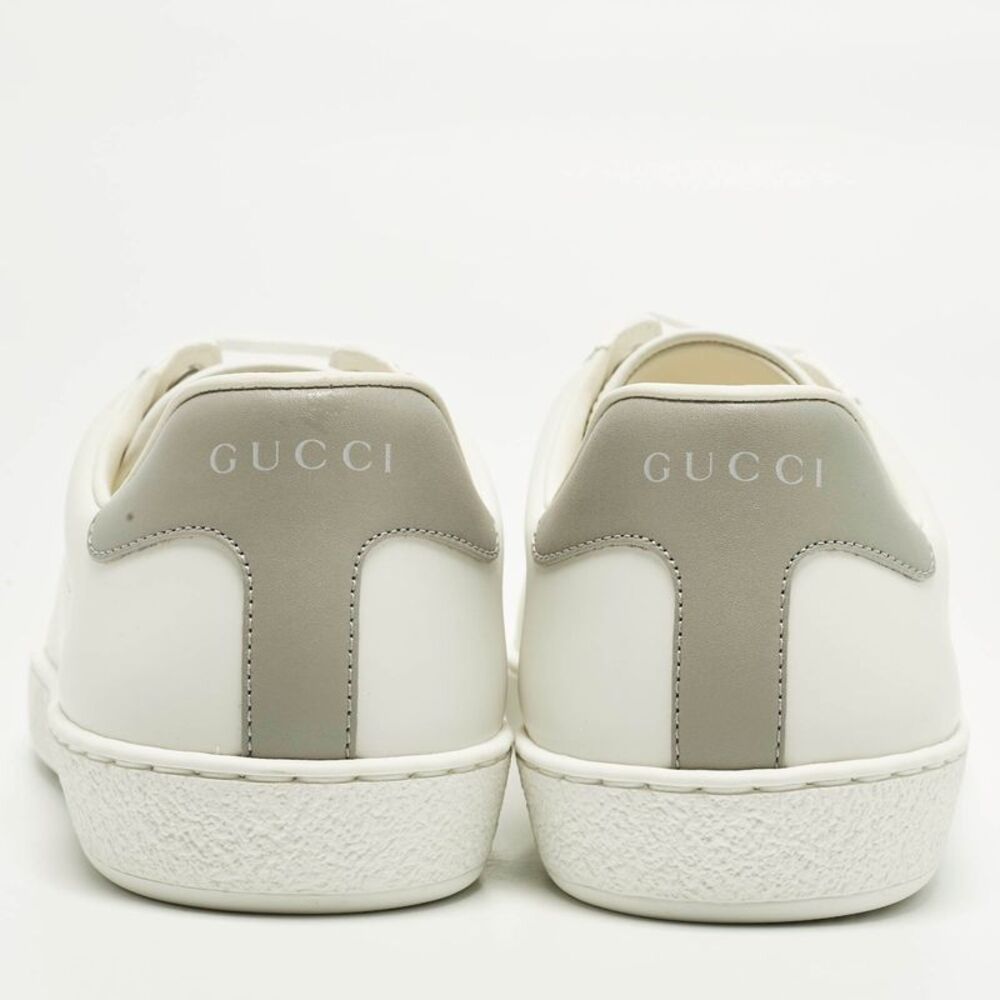 Gucci Ace Size 40 White Leather Lace Up Sneakers - Picture 5 of 7